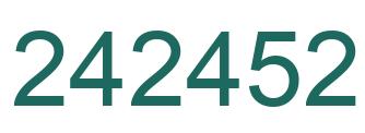Number 242452 green image