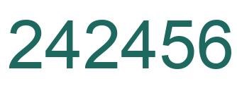 Number 242456 green image