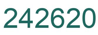 Number 242620 green image