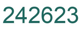 Number 242623 green image