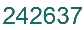 Number 242637 green image
