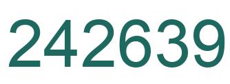 Number 242639 green image