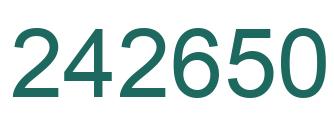 Number 242650 green image