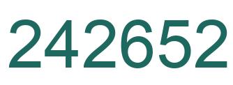 Number 242652 green image