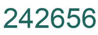 Number 242656 green image