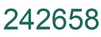 Number 242658 green image