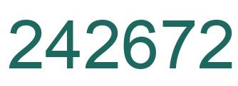 Number 242672 green image