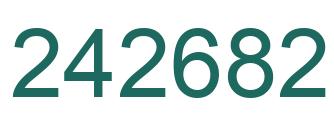 Number 242682 green image