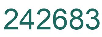 Number 242683 green image