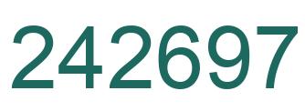 Number 242697 green image