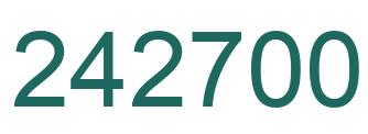 Number 242700 green image