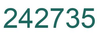 Number 242735 green image