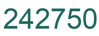 Number 242750 green image