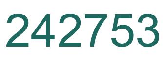 Número 242753 imagen verde