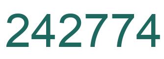 Number 242774 green image