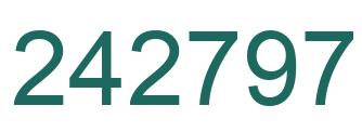 Number 242797 green image