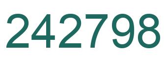Number 242798 green image