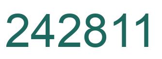 Number 242811 green image