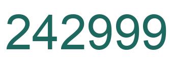 Number 242999 green image