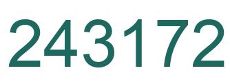 Number 243172 green image