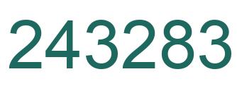 Number 243283 green image