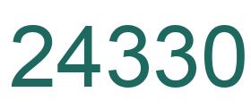 Number 24330 green image