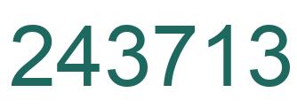 Number 243713 green image