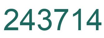 Number 243714 green image