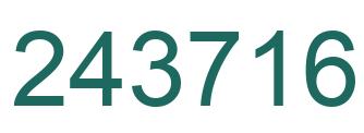 Number 243716 green image