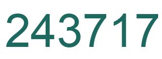 Number 243717 green image