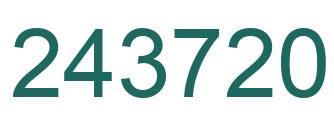 Number 243720 green image