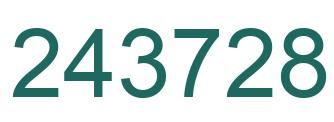 Number 243728 green image