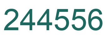 Number 244556 green image