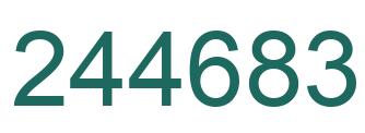Number 244683 green image