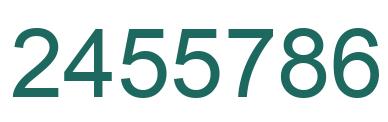 Number 2455786 green image