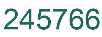 Number 245766 green image