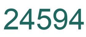 Number 24594 green image