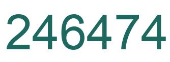 Number 246474 green image