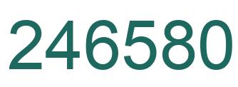 Number 246580 green image