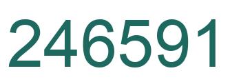 Number 246591 green image