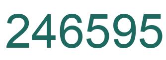 Number 246595 green image