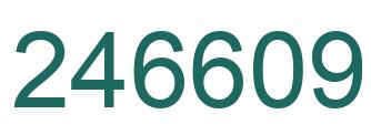 Number 246609 green image
