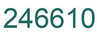 Number 246610 green image