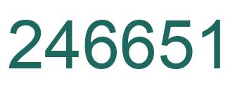 Number 246651 green image