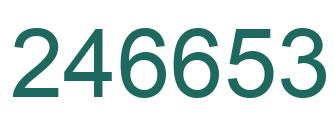 Number 246653 green image
