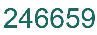 Number 246659 green image