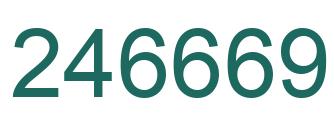 Número 246669 imagen verde