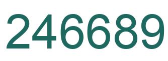 Number 246689 green image