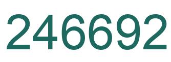 Number 246692 green image