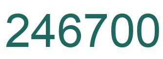 Number 246700 green image